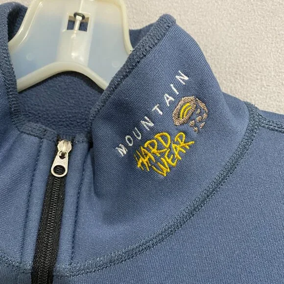 Mountain Hardwear Blue 1/4 Zip Fleece Pullover Mens L USA Made Outdoor Jacket - Picture 2 of 9